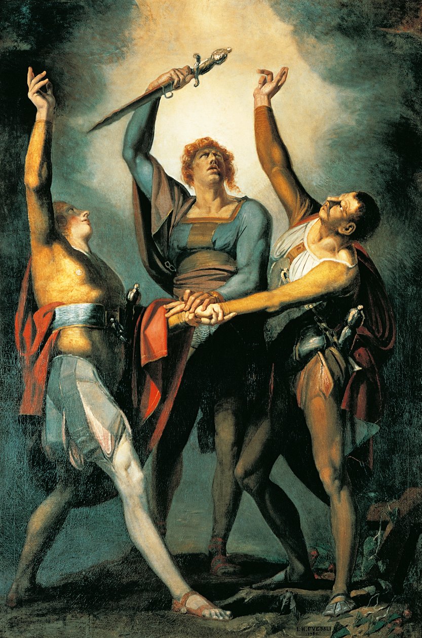 De tre konfødererede under Rutli-eden af Johann Heinrich Füssli