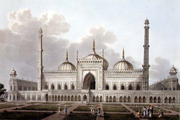 Moské i Lucknow, plade VI, indgraveret af L. Hill af Henry (after) Salt