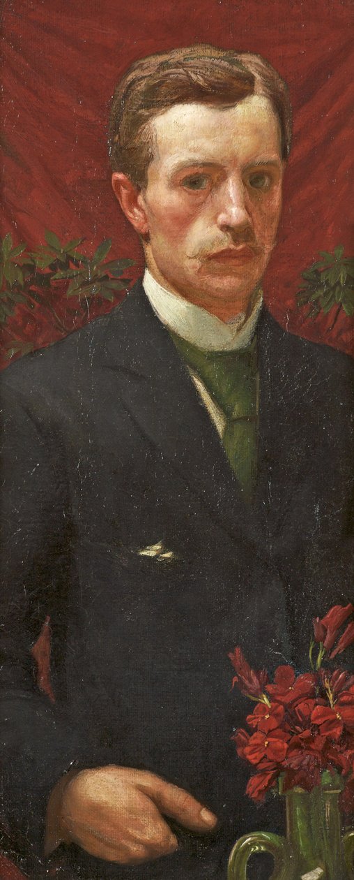 Selvportræt, ca. 1890 af Henry A. 1868 1940 Payne
