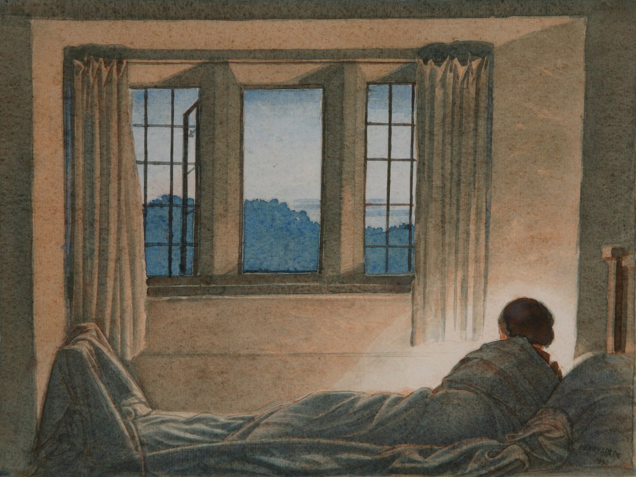 The Reader, 1933 (wc på papir) af Henry A. 1868 1940 Payne