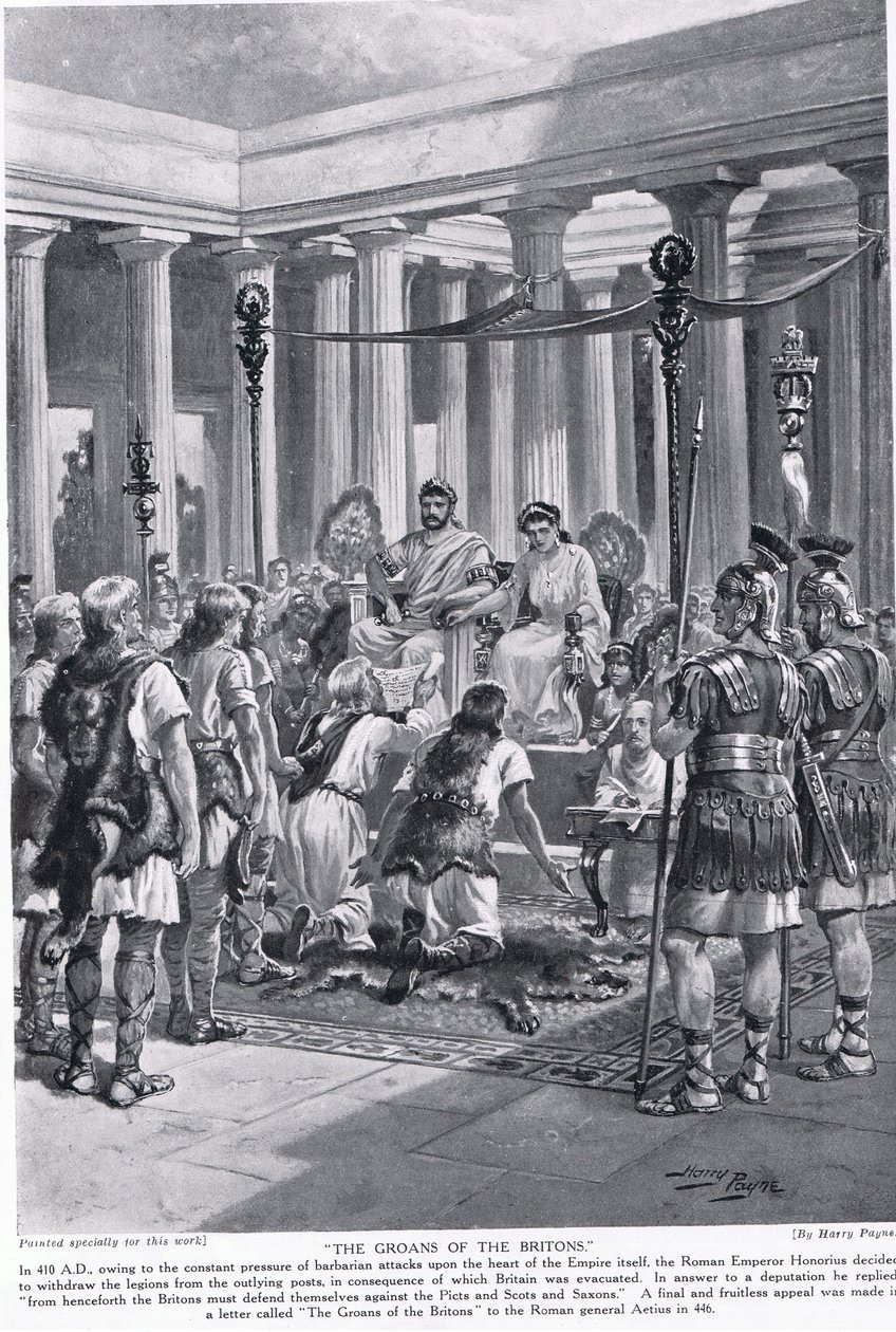 The Groans of the Britons, illustration fra 