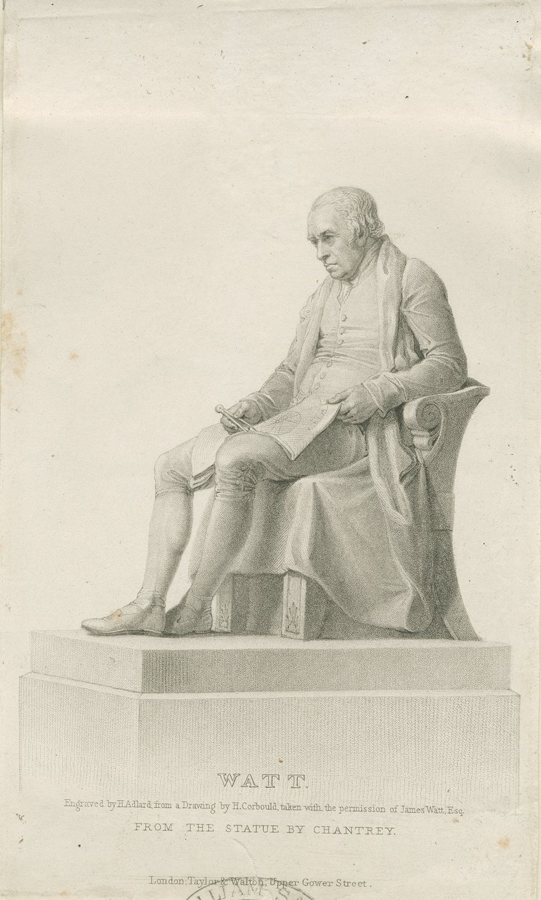 Handsworth - Monument of James Watt: stipple gravering, og [?19. århundrede] (tryk) af Henry Adlard