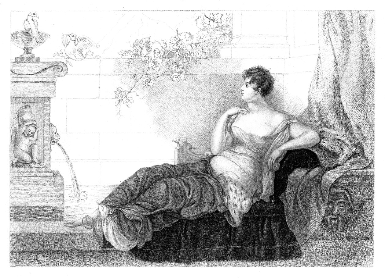 Mary Robinson 1757-1800, engelsk digter og romanforfatter, 1830. af Henry Adlard