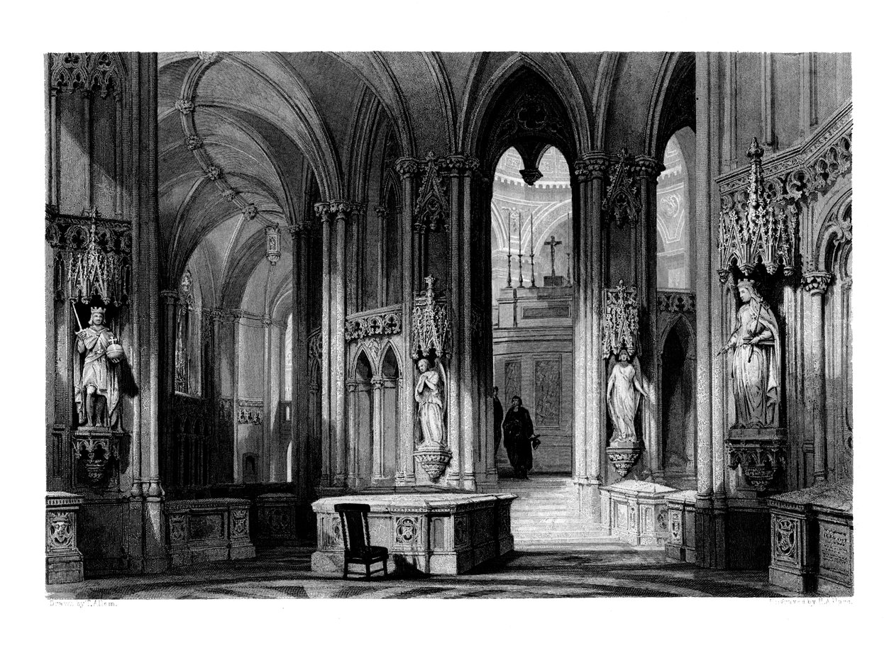 Mausoleum for familien Orleans, Chapel of Dreux, Frankrig, 1875 af Henry Adlard