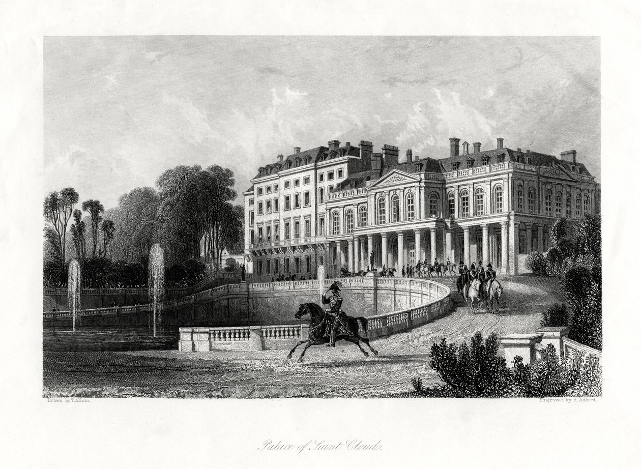 Palace of Saint-Cloud, Paris, Frankrig, 1875 af Henry Adlard
