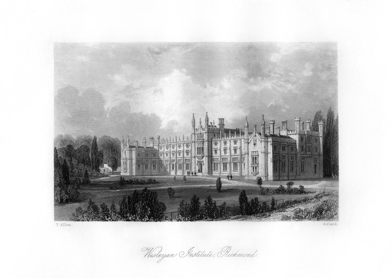 Wesleyan Institute, Richmond, 1800-tallet. af Henry Adlard