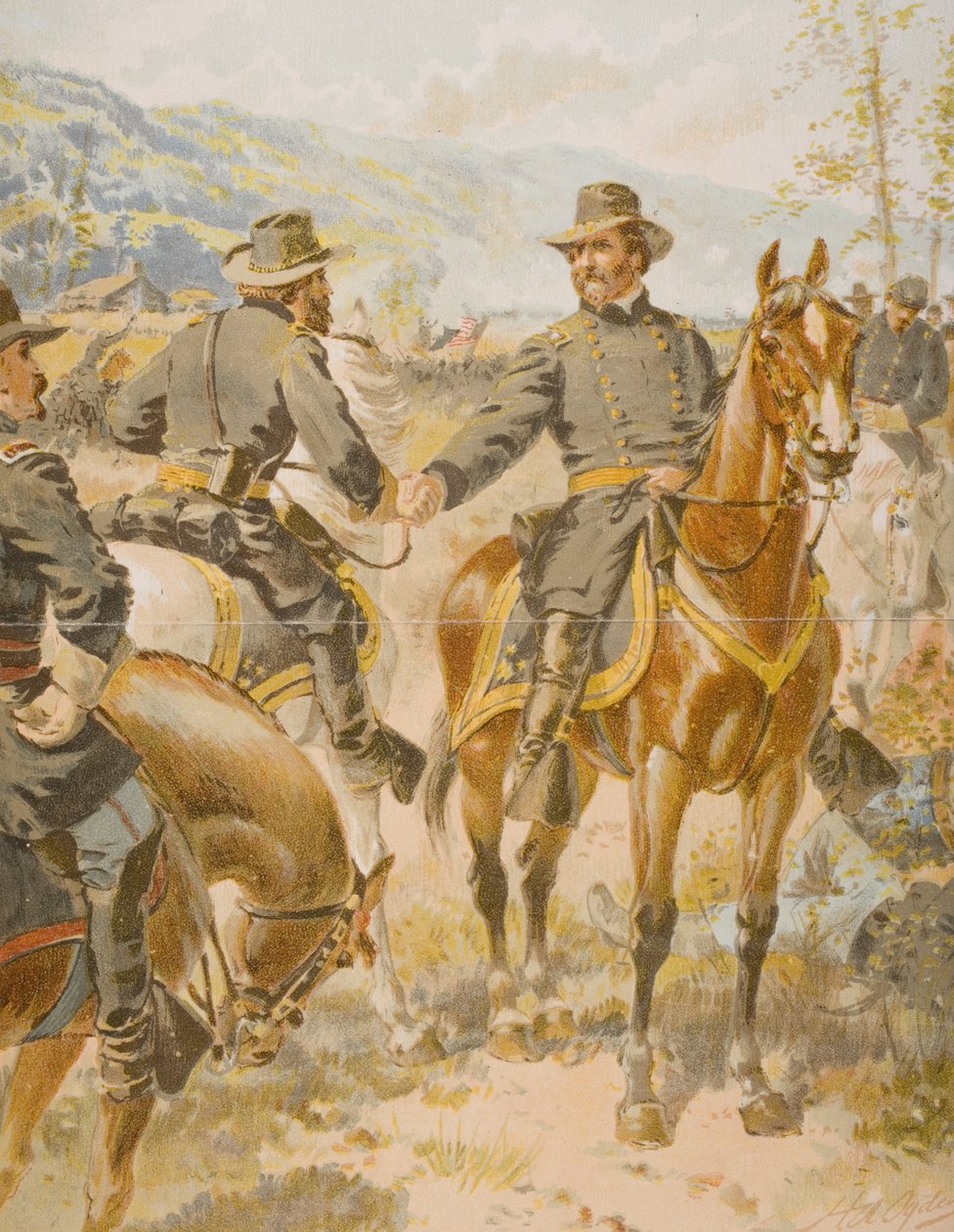 General George Henry Thomas (1816-70) ved slaget ved Chickamauga, 20. september 1863 af Henry Alexander Ogden