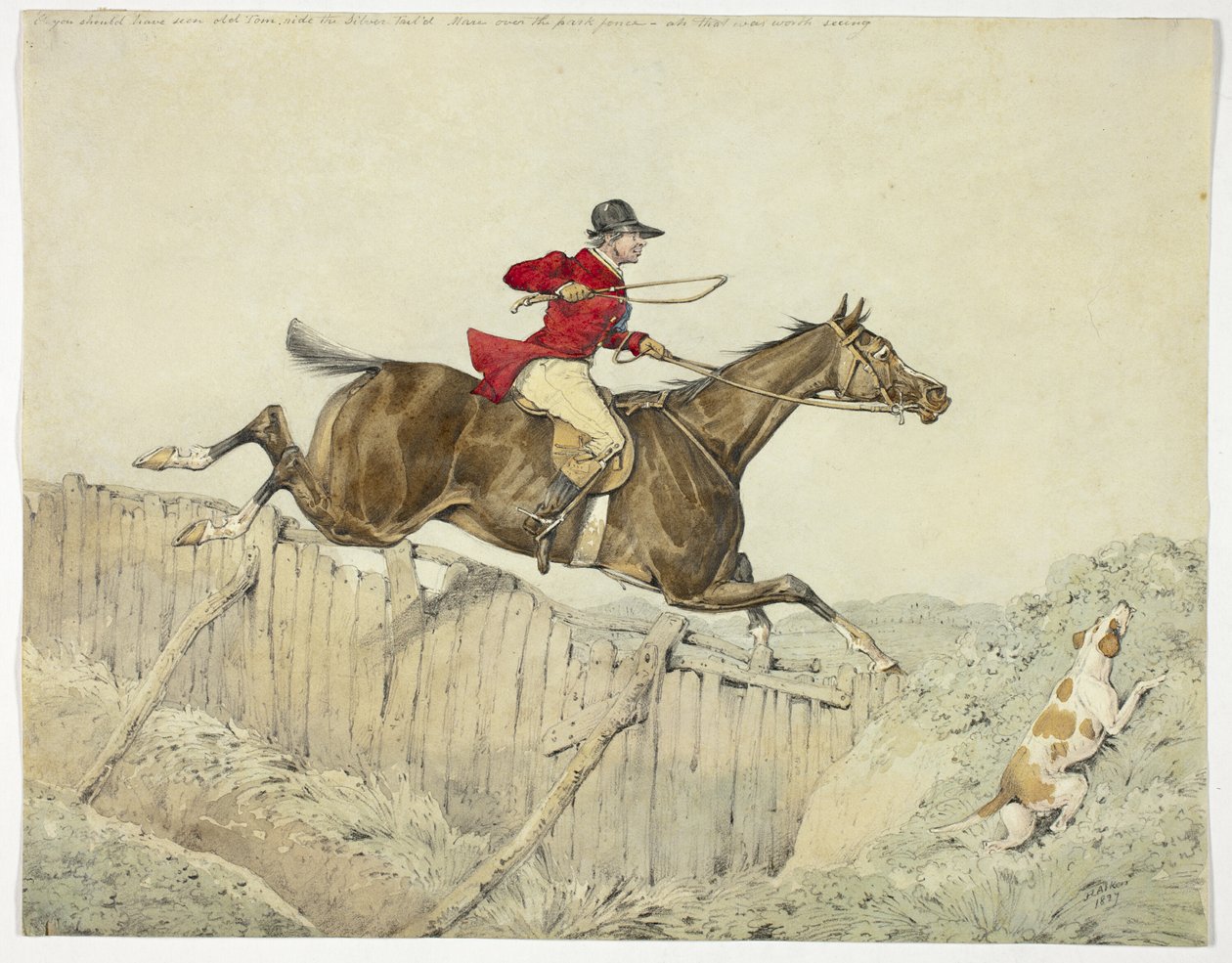 Pink coated rytter af Henry Alken