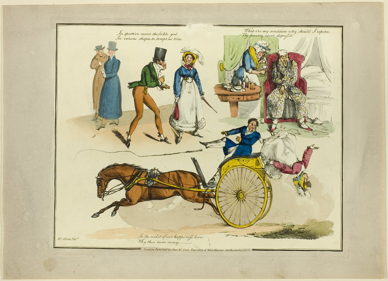 Plade fra illustrationer til populære sange af Henry Alken