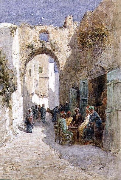 En stille gade, Jerusalem af Henry Andrew Harper