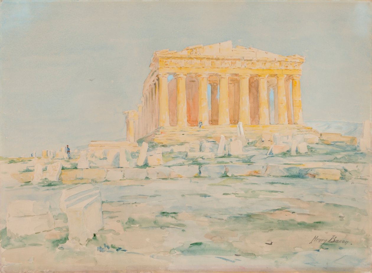 Parthenon, Vestfacaden, n.d. af Henry Bacon