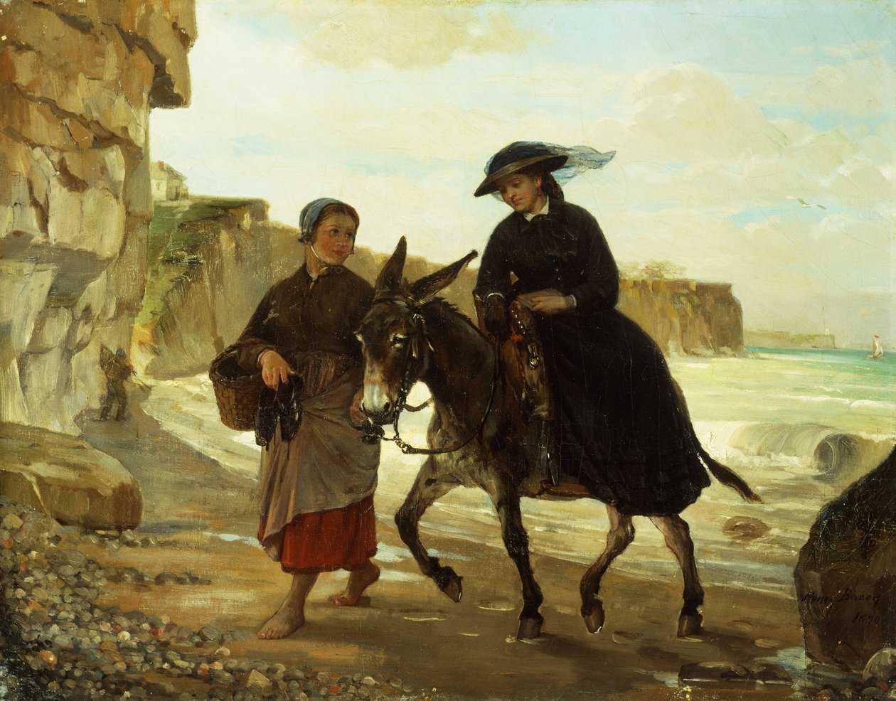 Turisten og Fiskerkonen, 1870 af Henry Bacon