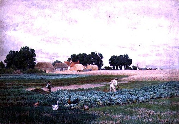 Kålmark og gård af Henry Bailey