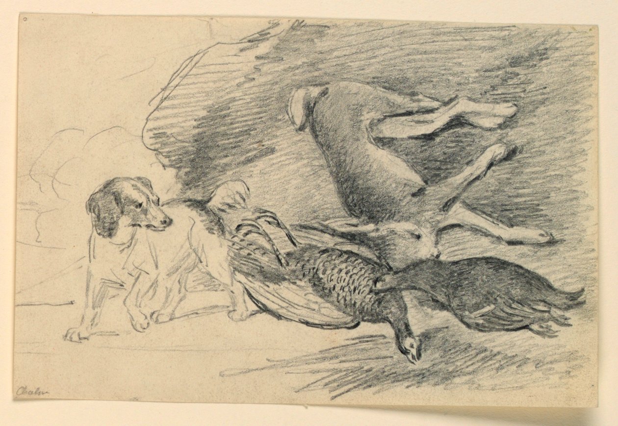 Undersøgelse af en hund ved siden af dræbt spil af Henry Bernard Chalon