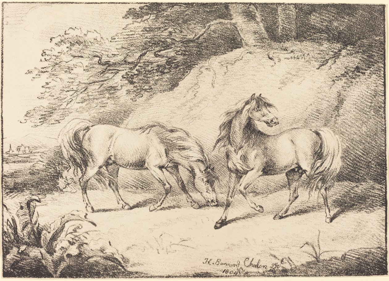 Vilde heste af Henry Bernard Chalon