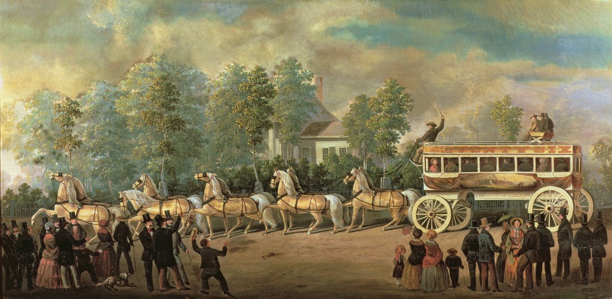 Coach 76 of the Knickerbocker Line, Brooklyn, ca. 1840-50 af Henry Boese