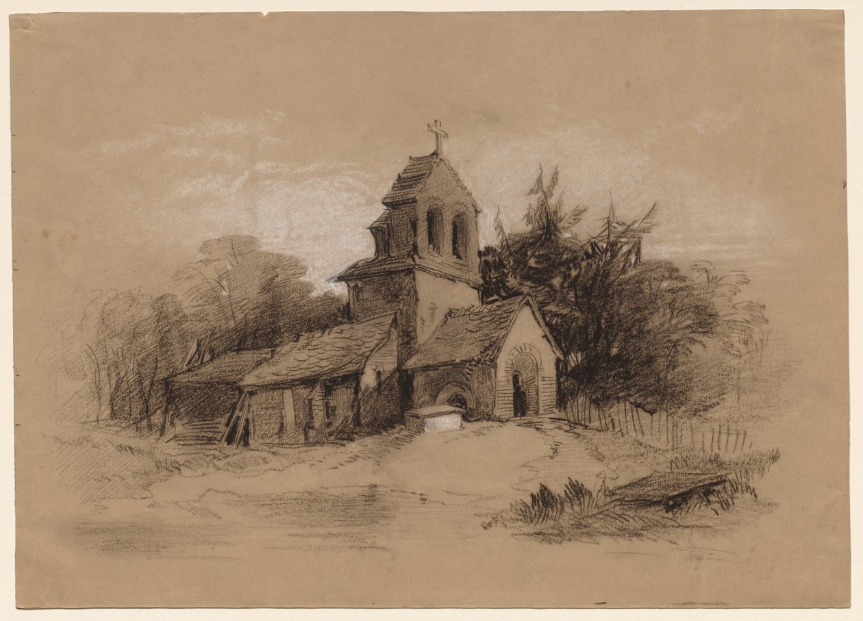Kirke i et Landskab af Henry Bright