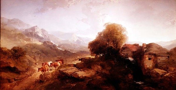 walisisk landskab af Henry Bright