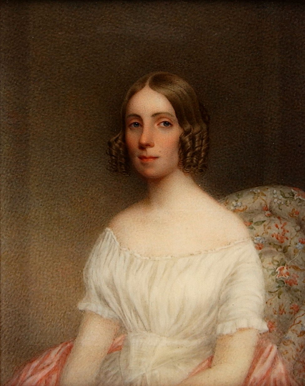 Portræt af en dame, ca. 1850. af Henry Brintnell Bounethea