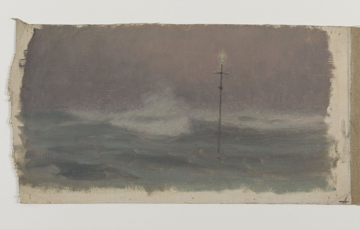 Kors og bølge, Bretagne, ca. 1905 (olie på lærred) af Henry Brokman Knudsen
