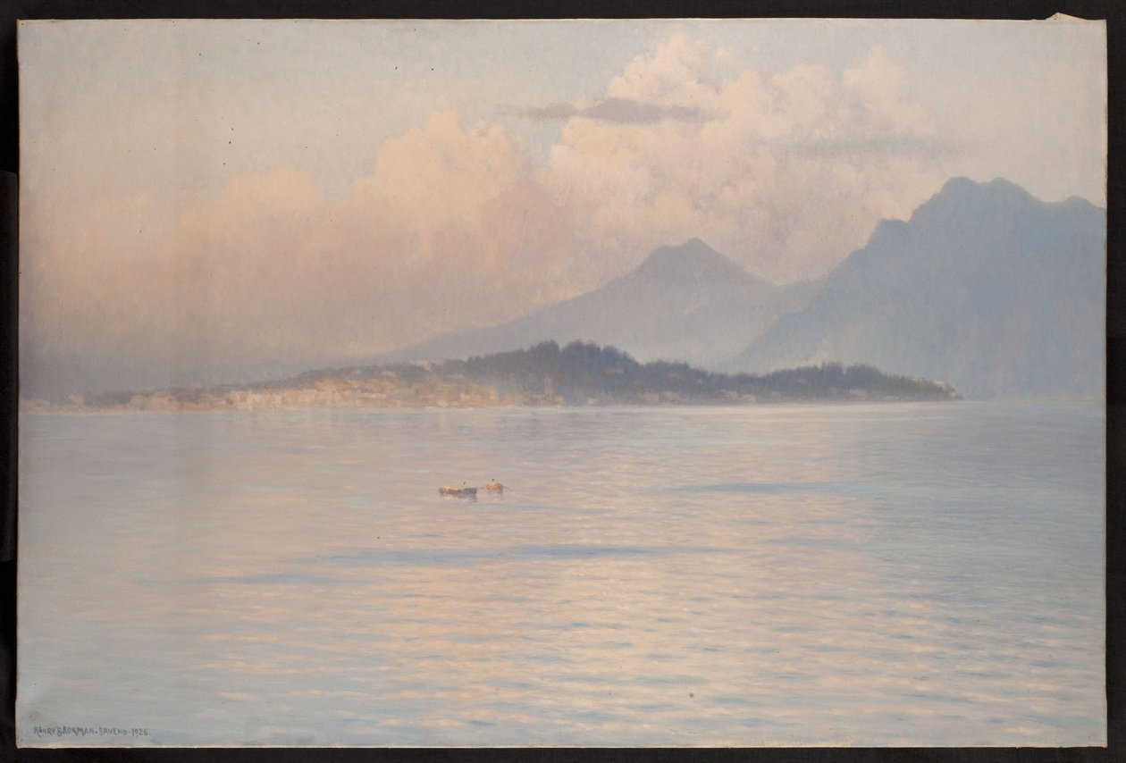 Lago Maggiore, Pallanza, i 1926 (olie) af Henry Brokman Knudsen