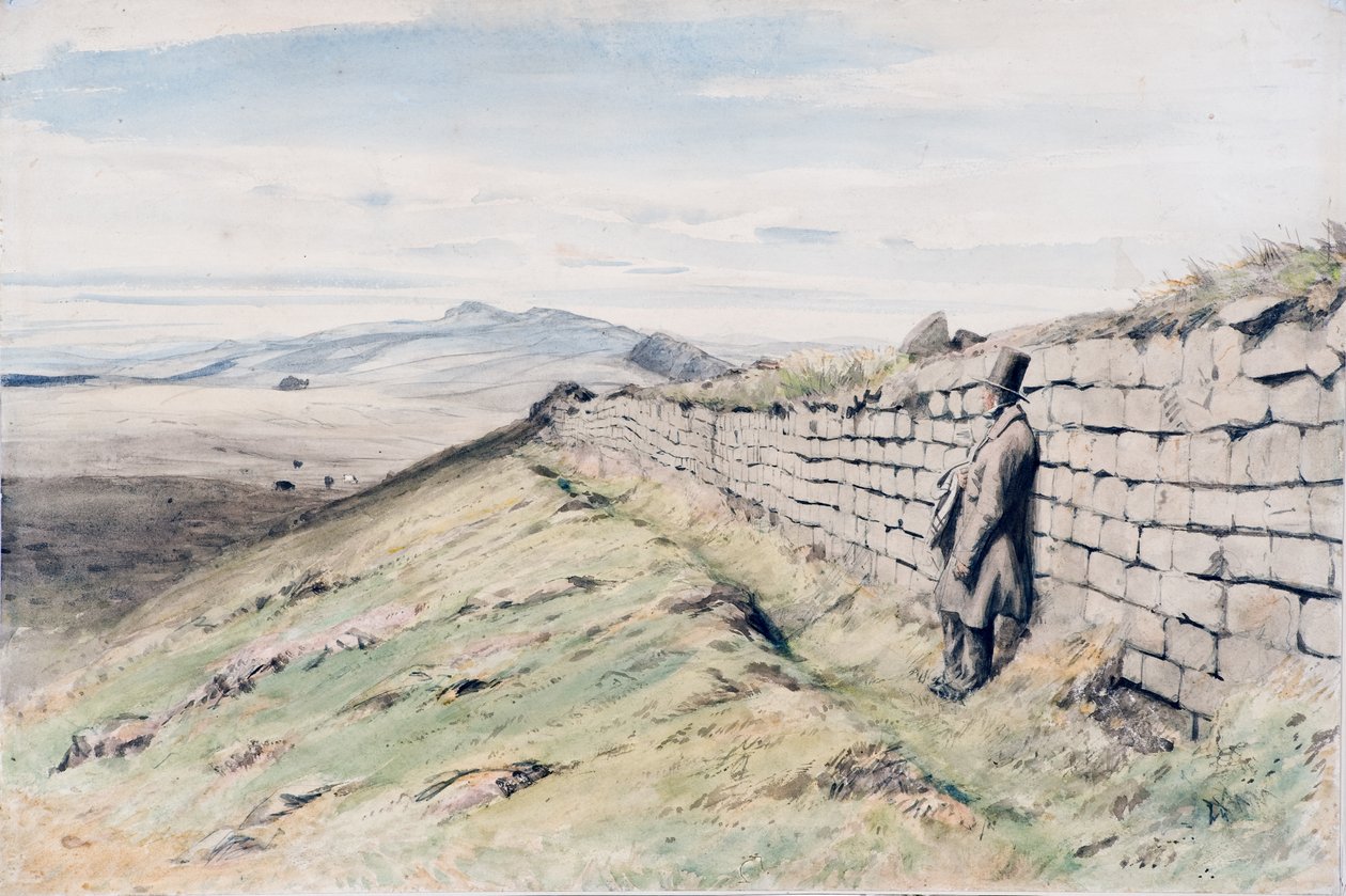 Cockmount Hill (blyant, wc og gouache på papir, på kort) af Henry Burdon Richardson
