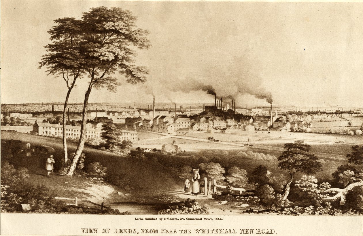 Udsigt over Leeds fra nær Whitehall New Road af Henry Burn
