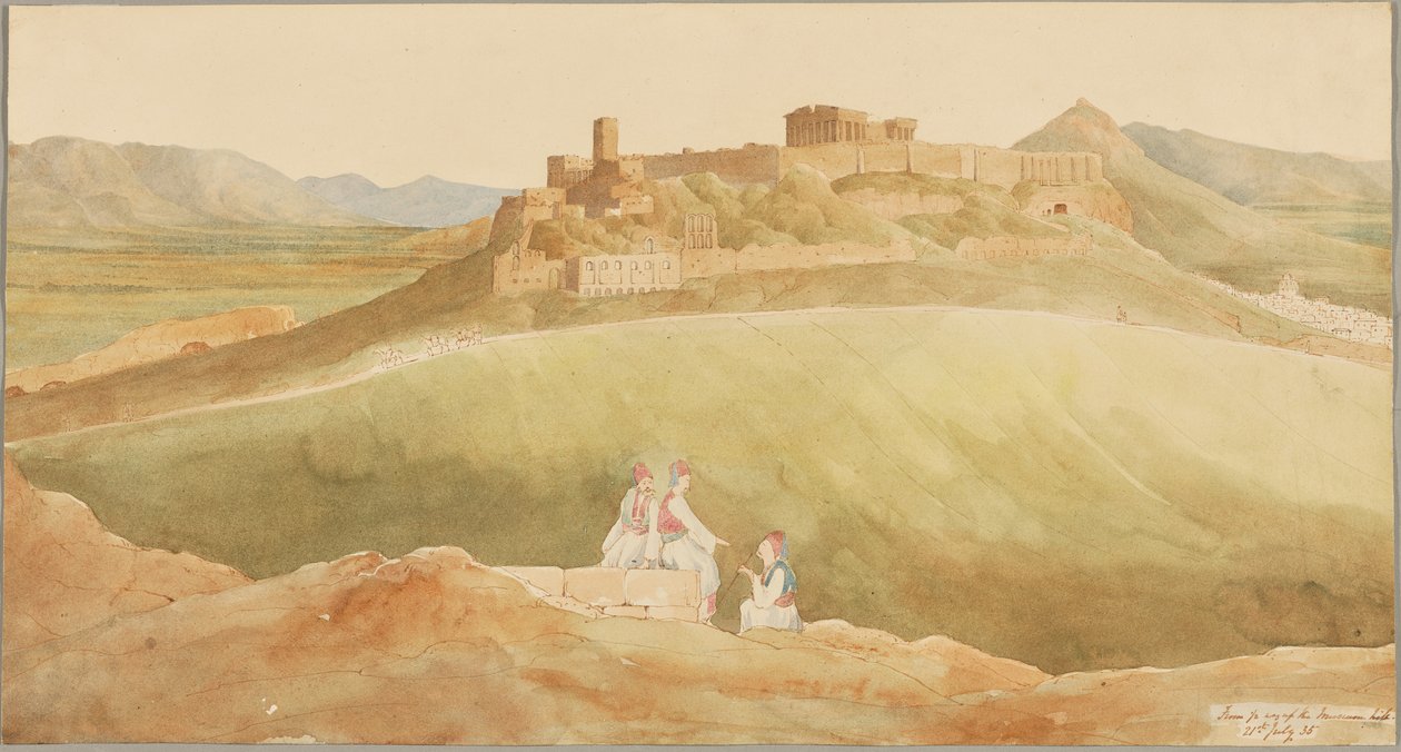 Udsigt over Akropolis, Athen, Grækenland af Henry Byam Martin