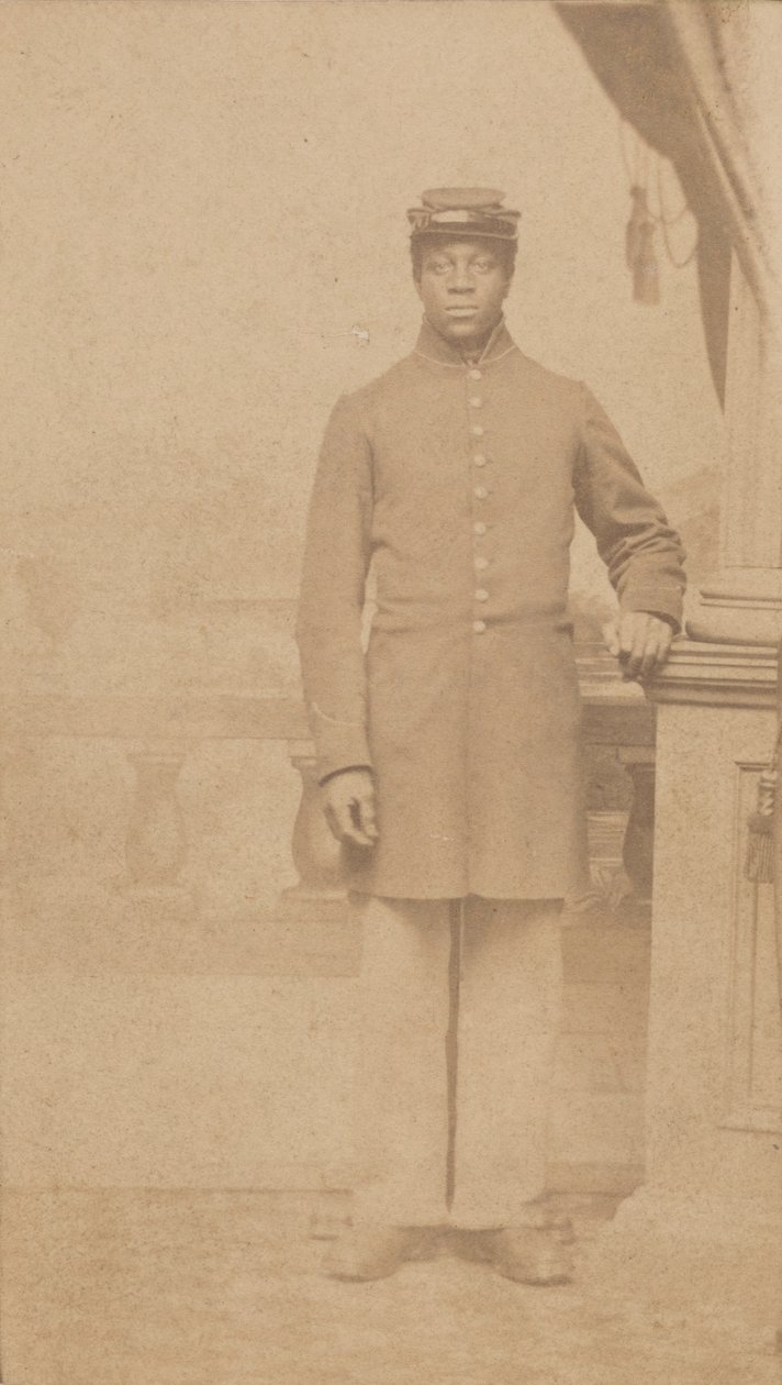 Carte-de-visite af en uidentificeret unionssoldat, 1862-1884. af Henry C. Cushing