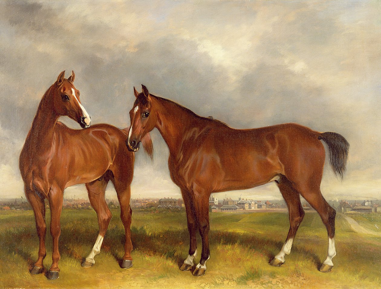 Jægere i en fold, en by udenfor af Henry Calvert