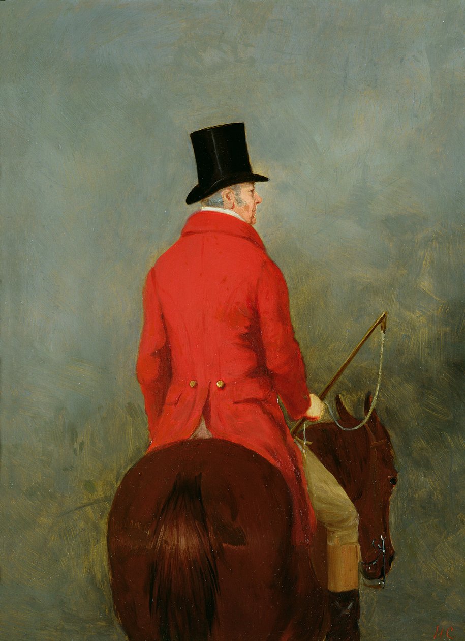 Portræt af Thomas Cholmondeley, den første Lord Delamere, på hans Hunter: A study for 