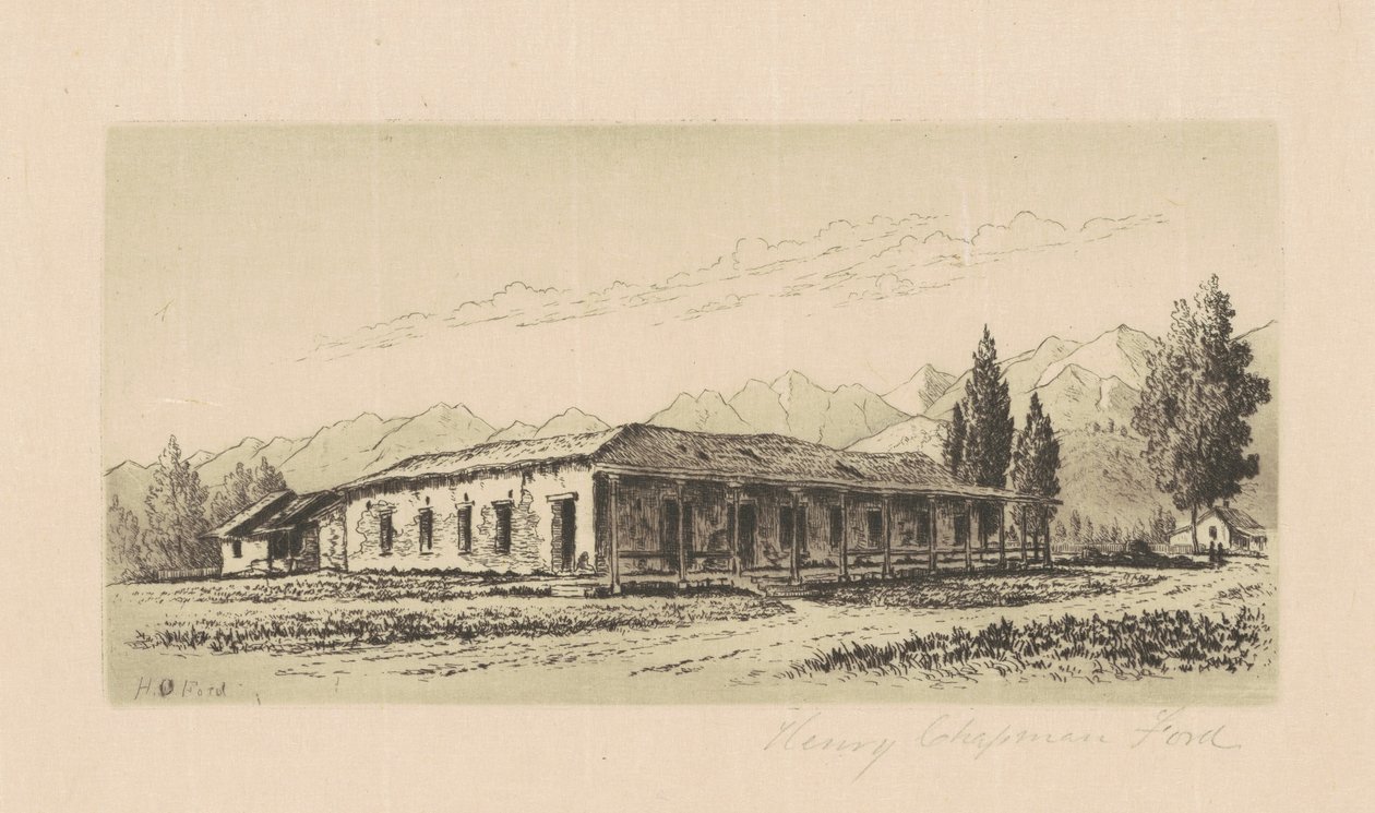 Aguirre House Santa Barbara, ca. 1880. af Henry Chapman Ford