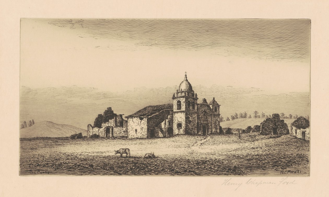 Mission San Carlos Borromeo, 1883. af Henry Chapman Ford