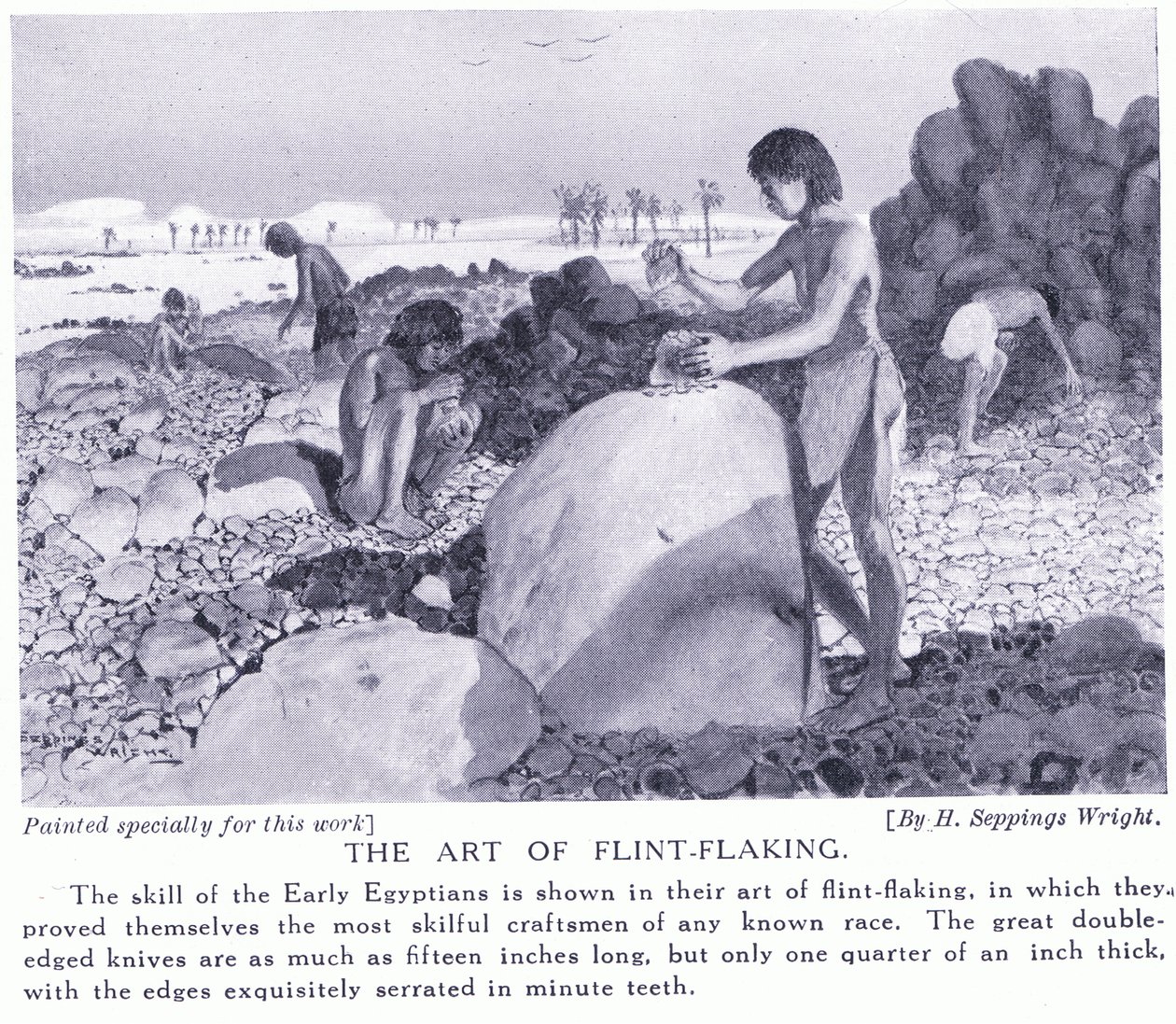 Kunsten at lave flint, ca. 1920 af Henry Charles Seppings Wright