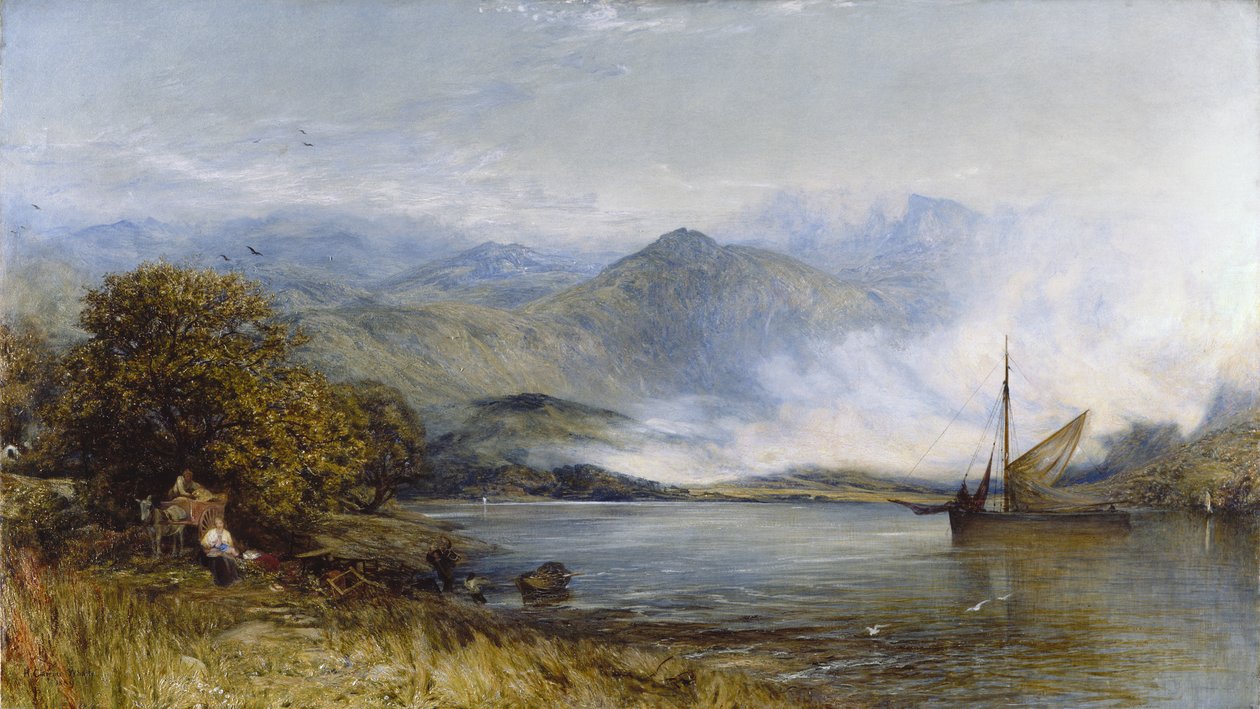 Juuri saapunut Sloopin kautta (Conway Valleyssa, Pohjois-Walesissa) af Henry Clarence Whaite