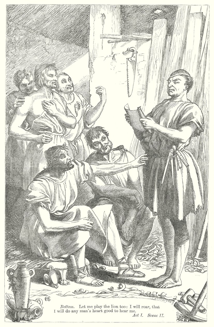 En skærsommernatsdrøm (kobberstik) af Henry Courtney (after) Selous