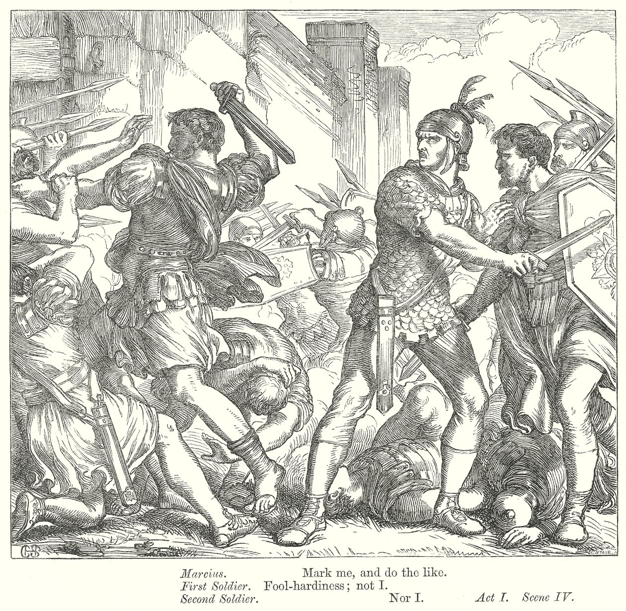 Coriolanus (kobberstik) af Henry Courtney (after) Selous
