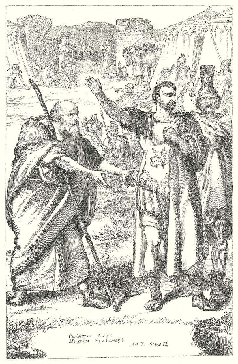 Coriolanus (kobberstik) af Henry Courtney (after) Selous