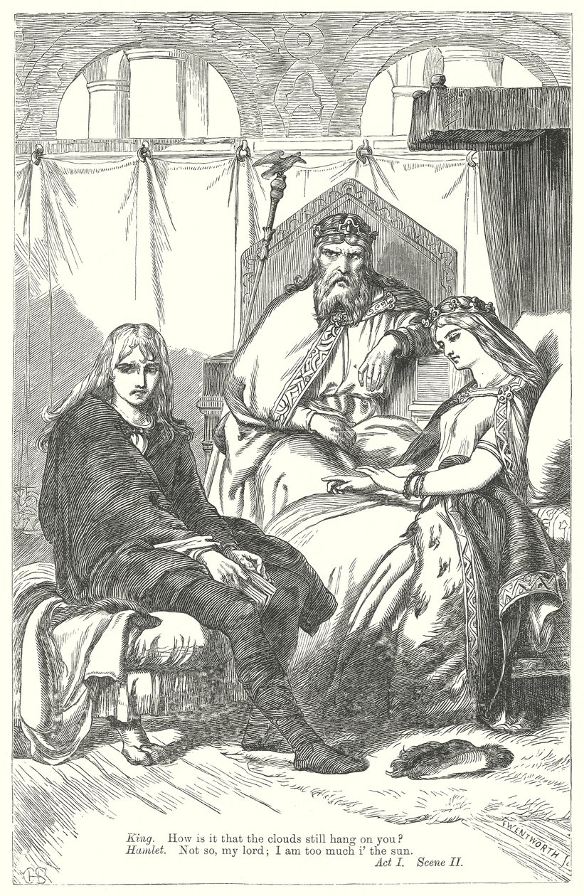Hamlet (kobberstik) af Henry Courtney (after) Selous
