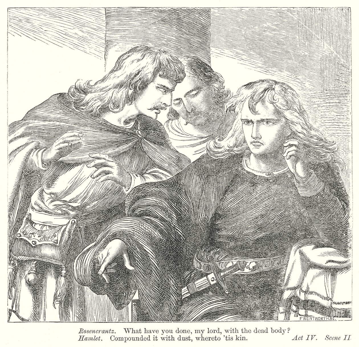 Hamlet (kobberstik) af Henry Courtney (after) Selous