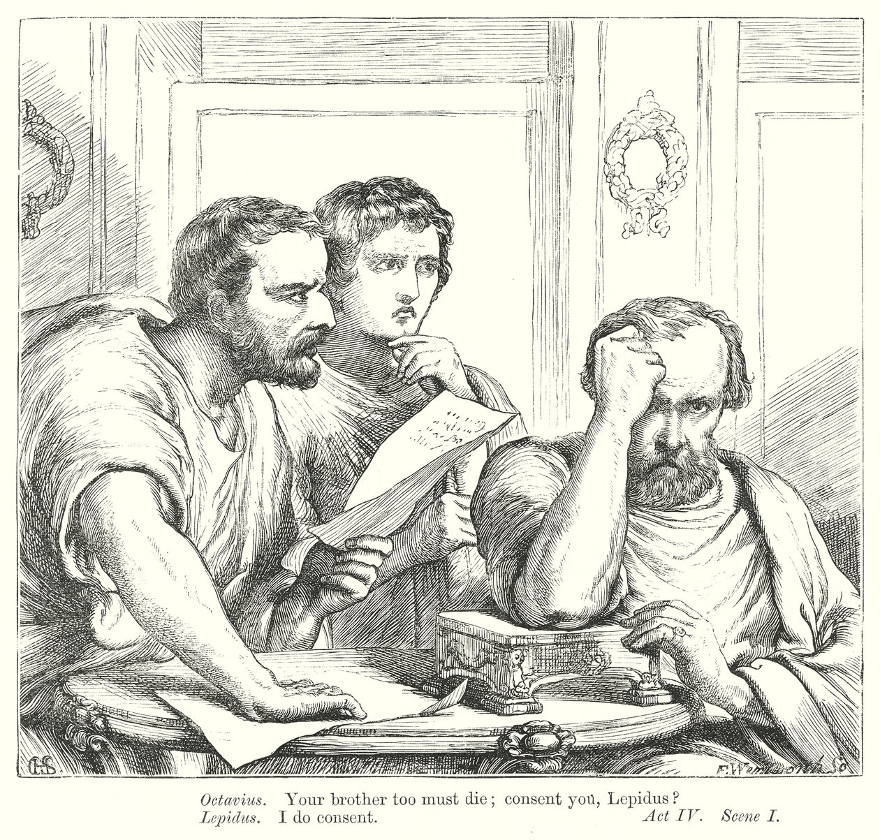 Julius Cæsar (kobberstik) af Henry Courtney (after) Selous