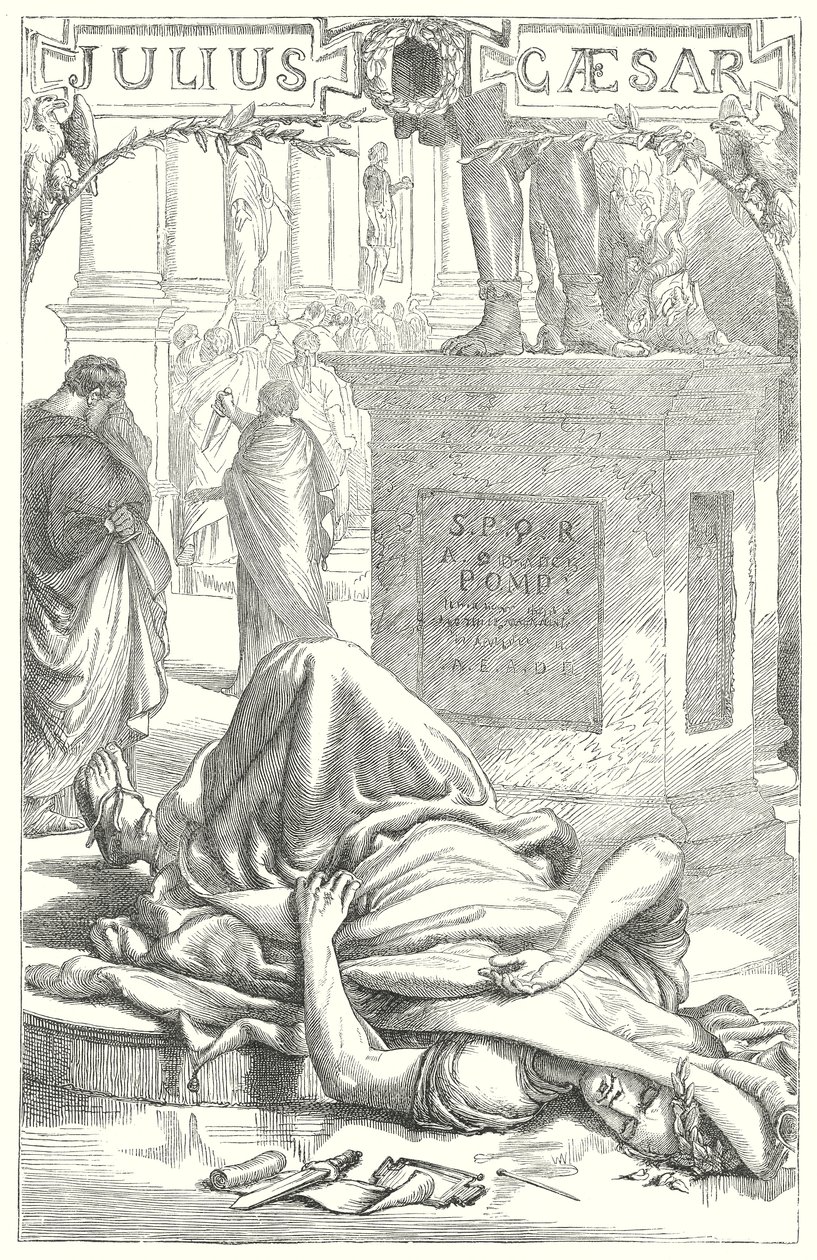 Julius Cæsar (kobberstik) af Henry Courtney (after) Selous