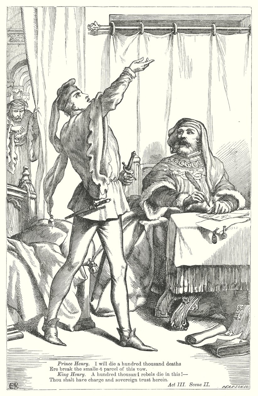 Kong Henrik IV del I (kobberstik) af Henry Courtney (after) Selous
