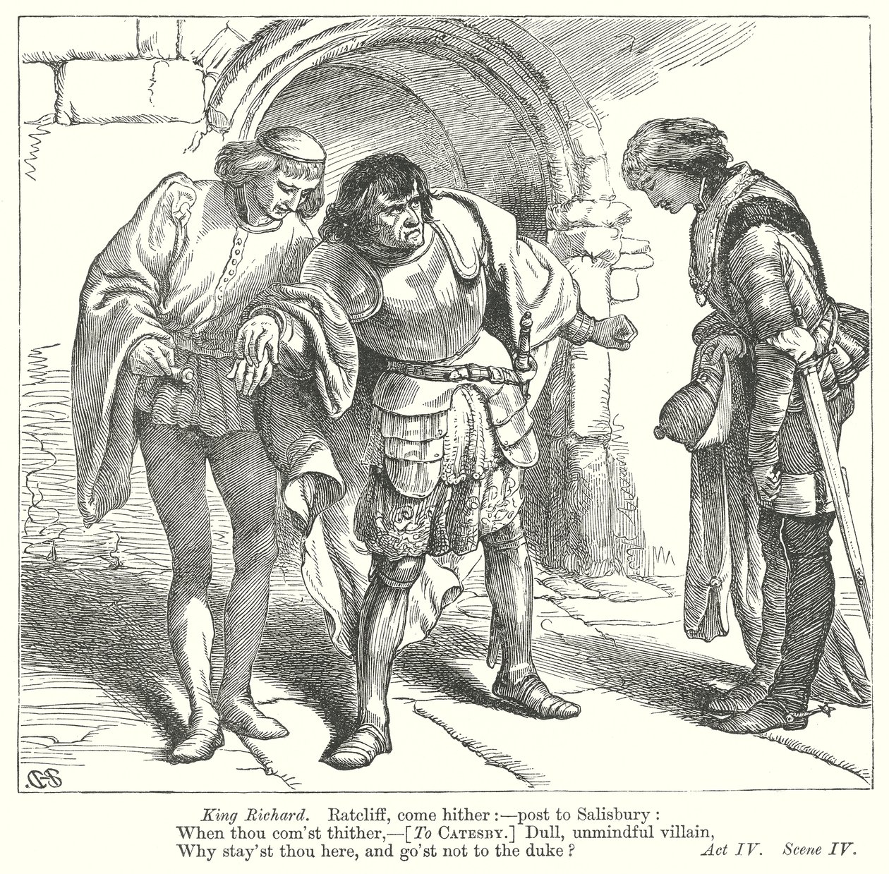 Kong Richard III (kobberstik) af Henry Courtney (after) Selous