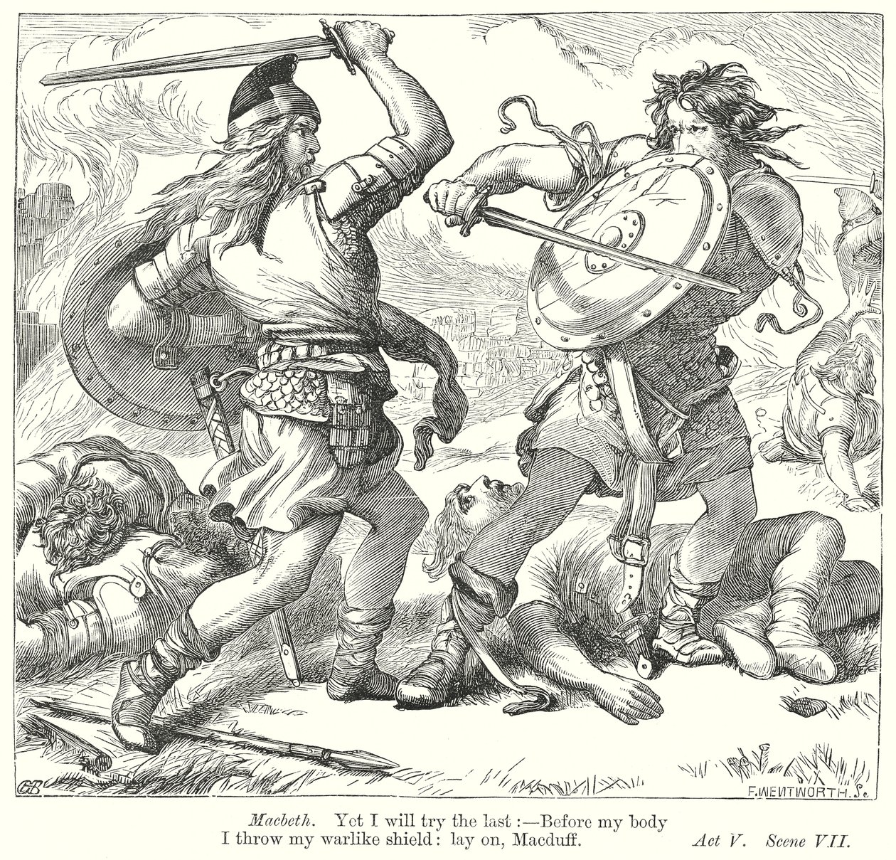 Macbeth (kobberstik) af Henry Courtney (after) Selous