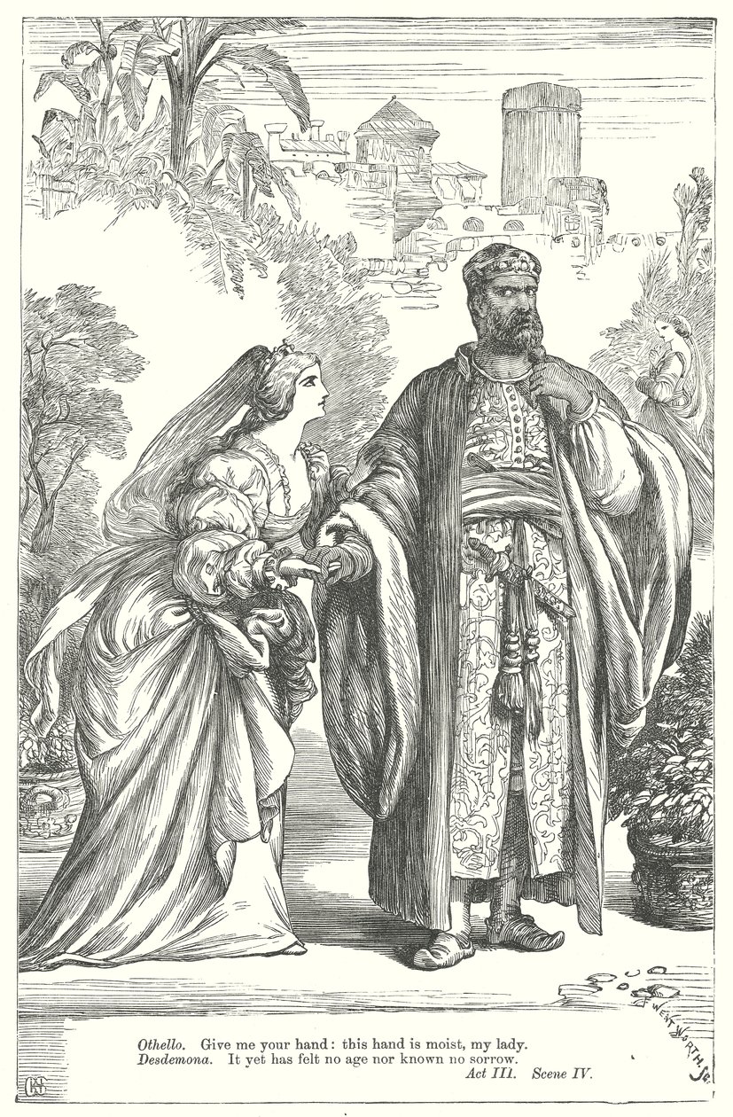 Othello (kobberstik) af Henry Courtney (after) Selous