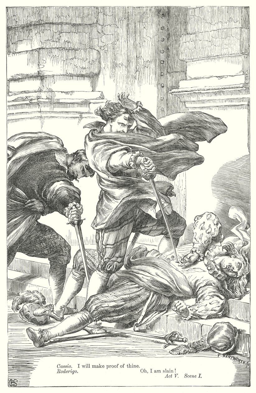 Othello (kobberstik) af Henry Courtney (after) Selous