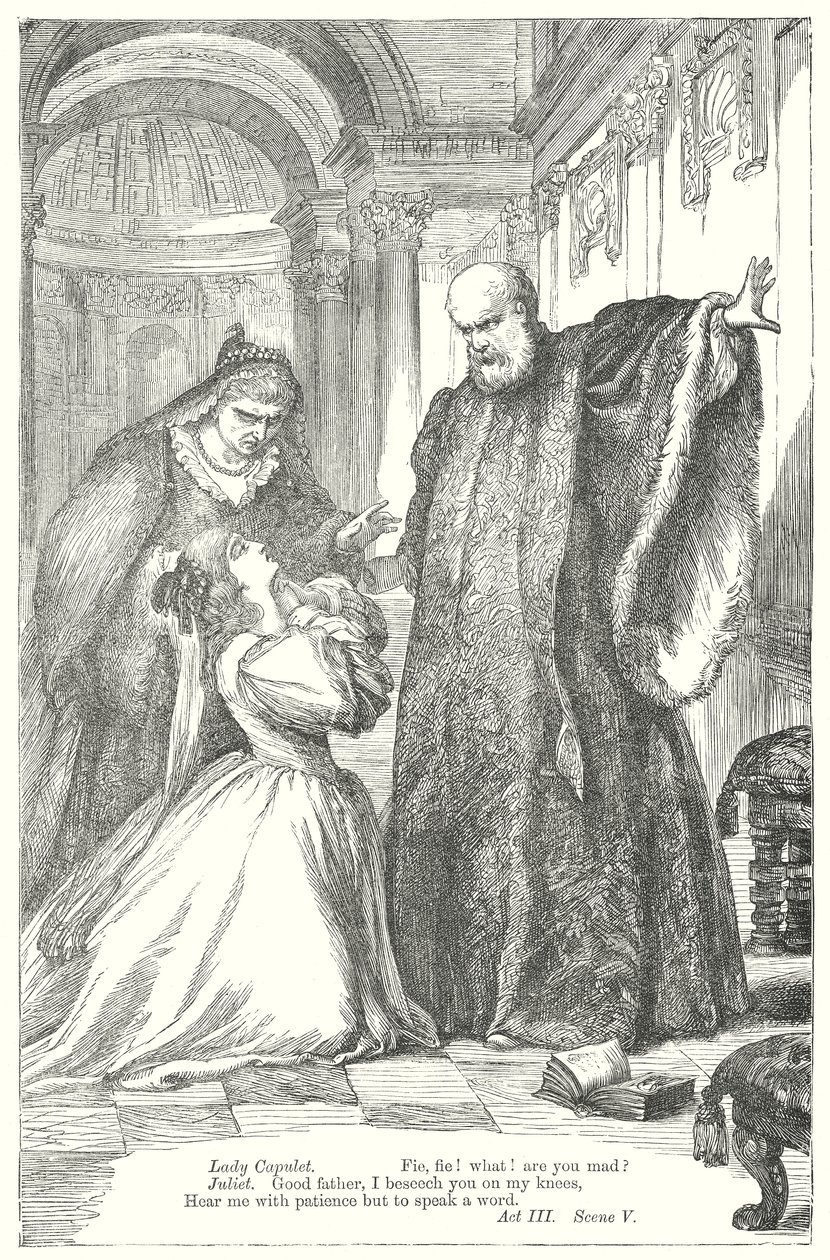 Romeo og Julie (kobberstik) af Henry Courtney (after) Selous