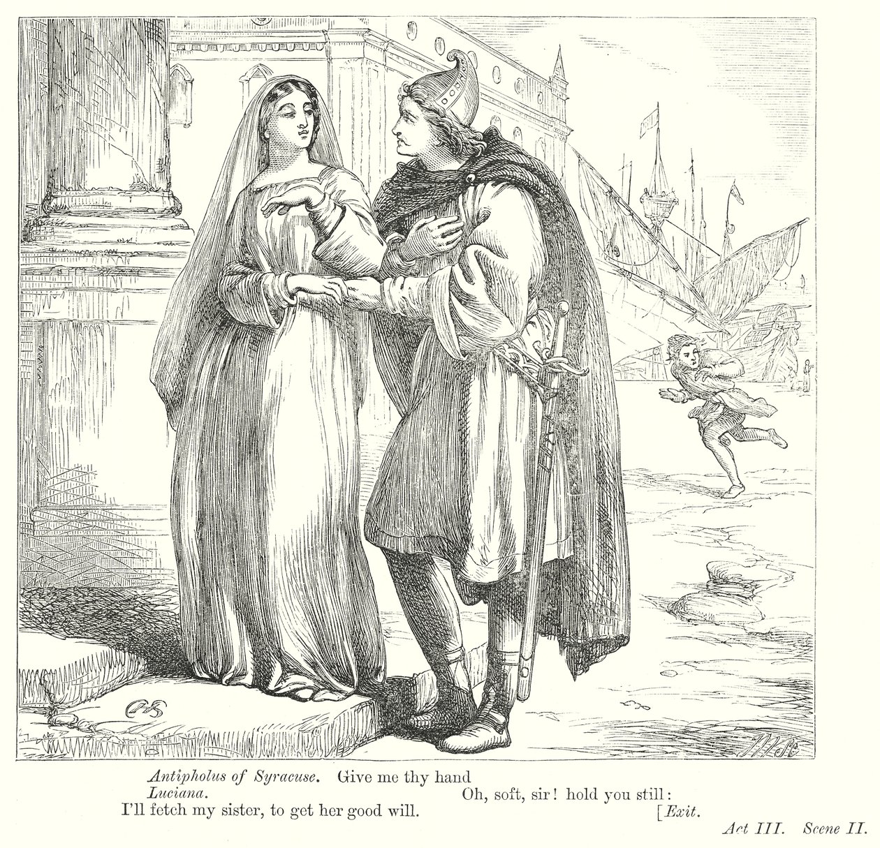 Fejlkomedien (kobberstik) af Henry Courtney (after) Selous