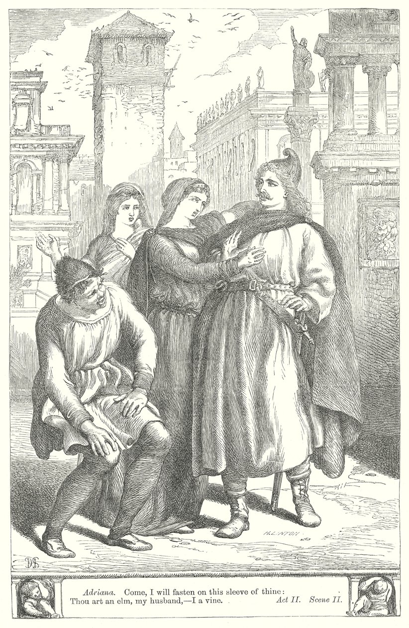 Fejlkomedien (kobberstik) af Henry Courtney (after) Selous